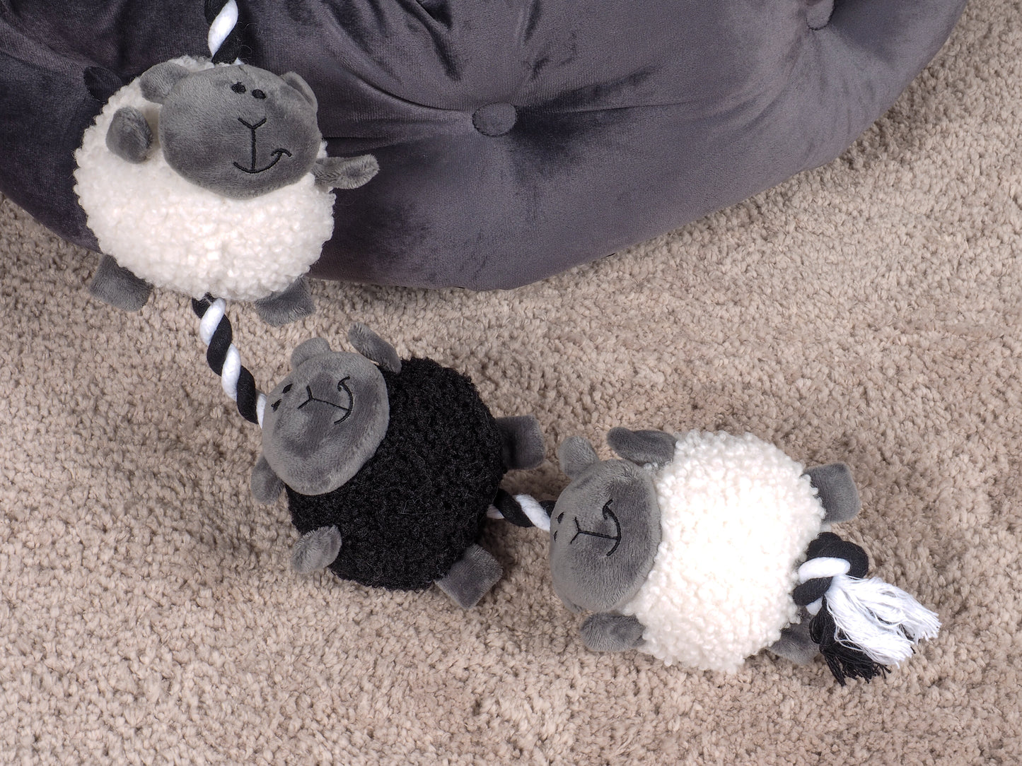 Teds Tugga Farm Squeaky Rope Toy - 3 Designs